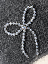 Dark Grey Ribbon Beanie