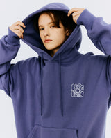 バックスプレータイポフーディー/BACK SPRAY TYPO HOODIE-PURPLE