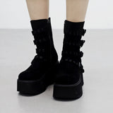 Luce suede belt boots