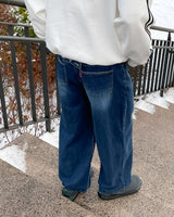 ベルトループディティールフラップデニムジーンズ / belt loop detail flap denim jeans