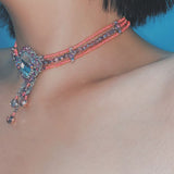 ベイビーピンククリアチョーカー / baby pink clara choker
