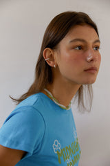 ツイストネックレス/twist necklace - white and green