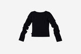 スリムスクエアネックTシャツ #ブラック