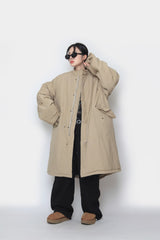 ロングボンバーパッディドジャケット