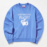 ホワイトピーチプリントスウェットシャツ / WHITE PEACH PRINT SWEATSHIRT_BLUE