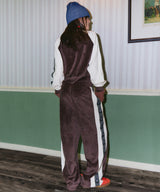 [NF] VELOUR WIDE TRACK PANTS (BROWN)_F23ZC862