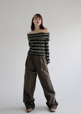 アリエルオープンショルダーニット/Ariel open shoulder knit