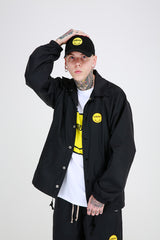 SMILE LOGO BALLCAP (BLACK) (6699085496438)