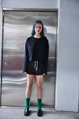 VINTAGE P. DYEING CUT-OUT CROP-TEE (Black) / ビンテージダイングアウトクロップT
