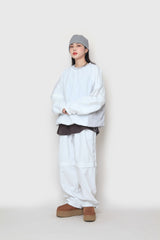 2wayナイロンスェットシャツ / two-way nylon sweatshirt