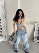 7 color cropped bra top sleeveless