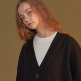 THREE LINES KNIT CARDIGAN_BLACK (6610782322806)