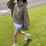 [BELLIDE MADE] Loose fit point embroidered hoodie