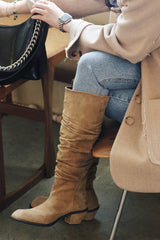 ブラーリーリンクルロングブーツ / BLURRY WRINKLE LONG BOOTS_3COLORS