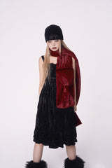 Ribbon Muffler_Wine Red