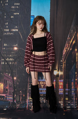 クロシェニットボレロ / CROCHET KNIT BOLERO (BURGUNDY)