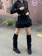クロップドツーウェイカーゴフードジップアップ / Cropped Two-Way Cargo Hood Zip-Up