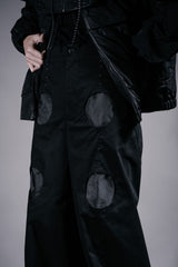 Four-eye carbon peached Pants