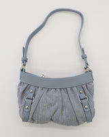 Shakle Y2K Denim Buckle Shirring Mini Shoulder Bag