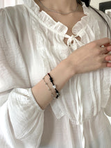 マーフィングラブリーピンタックフリルリボンヨルブラウス / Maping lovely pintuck frill ribbon yoru blouse