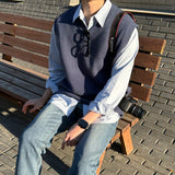 ミニマルVネックニットウェアベスト / LMN Minimal V-neck Knitwear vest (6 colors)
