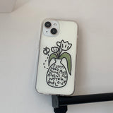 Black - LOVE VASE Phone Case