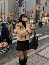 ハイネックベルトファージャケット