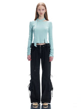 Free String Cargo Pants_Black