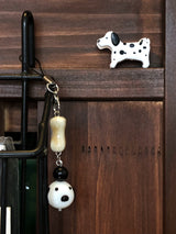 puppy loves bone key-ring