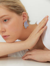 Artistic Gold earring_B(Blue) (6642406031478)