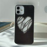 Black - Chocolate Heart Phone Case_matt