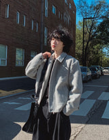 モヘアベリーハーフジャケット