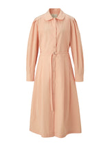 Pintuck cotton dress - Salmon pink (6682591985782)