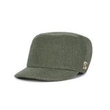 VA Square Stud Wool Bellboy Cap / Green