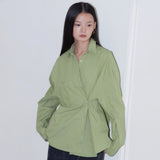 SILHOUETTE STRIPE SHIRT_GREEN