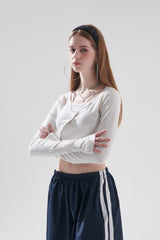 レイクロップドカーディガン / LAY CROPPED CARDIGAN