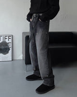 EN Slave Double Nee Denim Pants (2 colors)