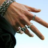 リッヒリングレットシルバーリング / Licht Ringlet silver ring (4595751813238)