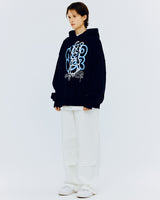 スプレーラビットフーディ/SPRAY RABBIT HOODIE-NAVY