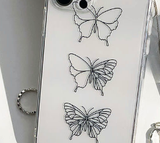 バタフライタトゥーブラックフォーンケース / Butterfly Tattoo Black Phone Case