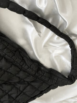 Pompom quilting shoulder bag 