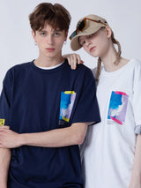 ビックウエーブTシャツ/BIG WAVE 1/2 T-SHIRT_NAVY