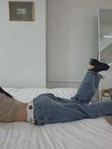 レタリングデニムトラウザーズ /  lettering denim trousers