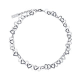 HIGHTEEN HEART RING CHAIN SURGICAL CHOKER NECKLACE