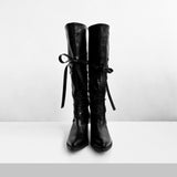 Cherot Ribbon Long Boots