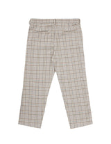 Cropped slacks - Beige check (4618141859958)