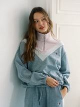 0 3 soft shining zip-up top - GREY (6683338768502)