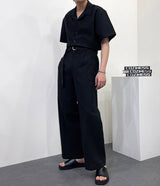 リネンワイドジャンプスーツ / RO linen wide jumpsuit (3 colors)