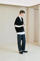エルボーセクションヘビーカーディガン/ELBOW SECTION HEAVY CARDIGAN BLACK