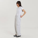 ファビコンカーゴジョガーパンツ / FAVICON CARGO JOGGER PANTS WHITE MELANGE